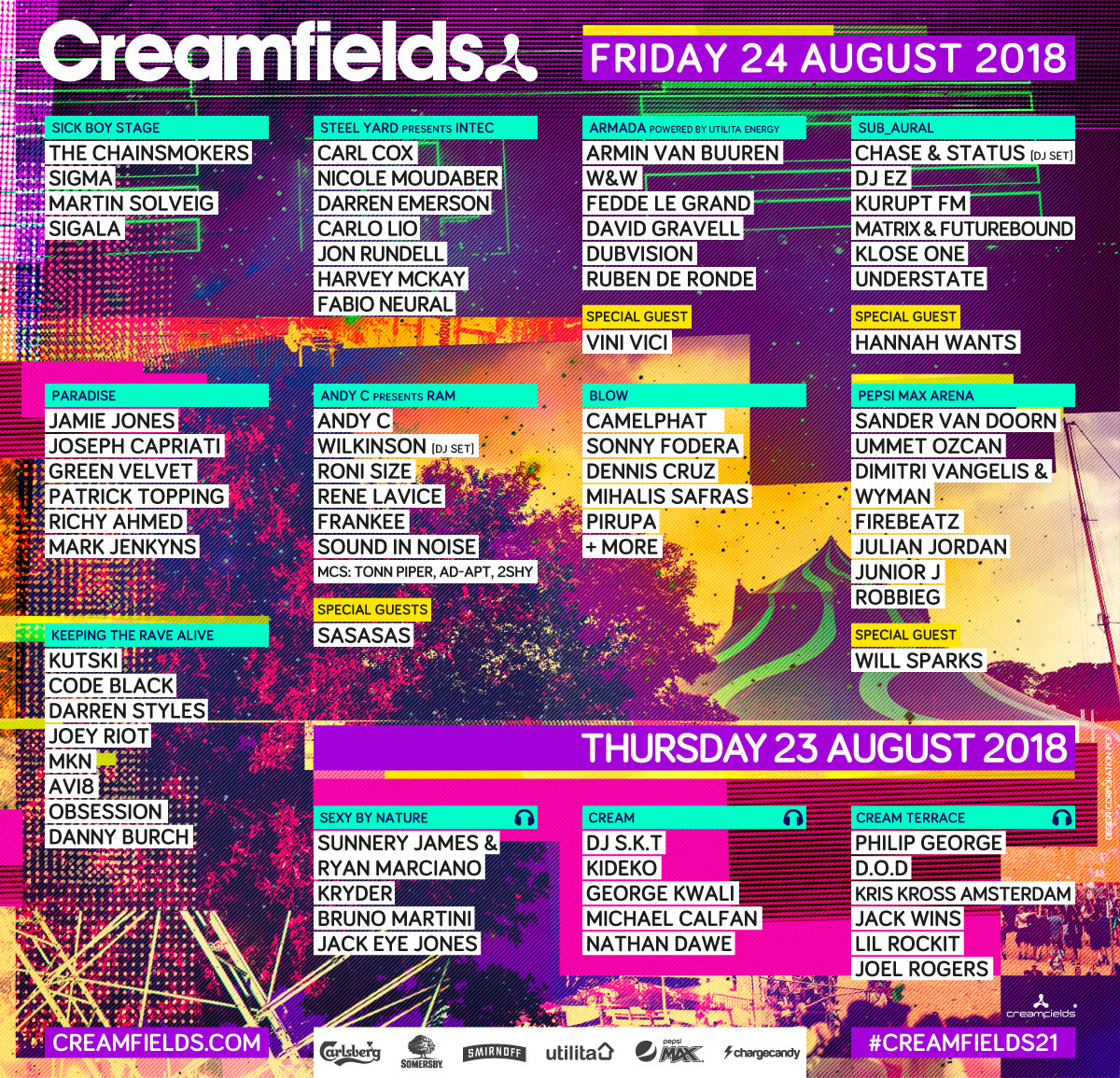 Creamfields line deals up